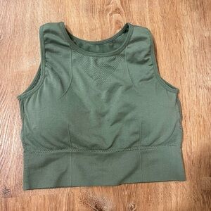 Green high neck sports bra​​​